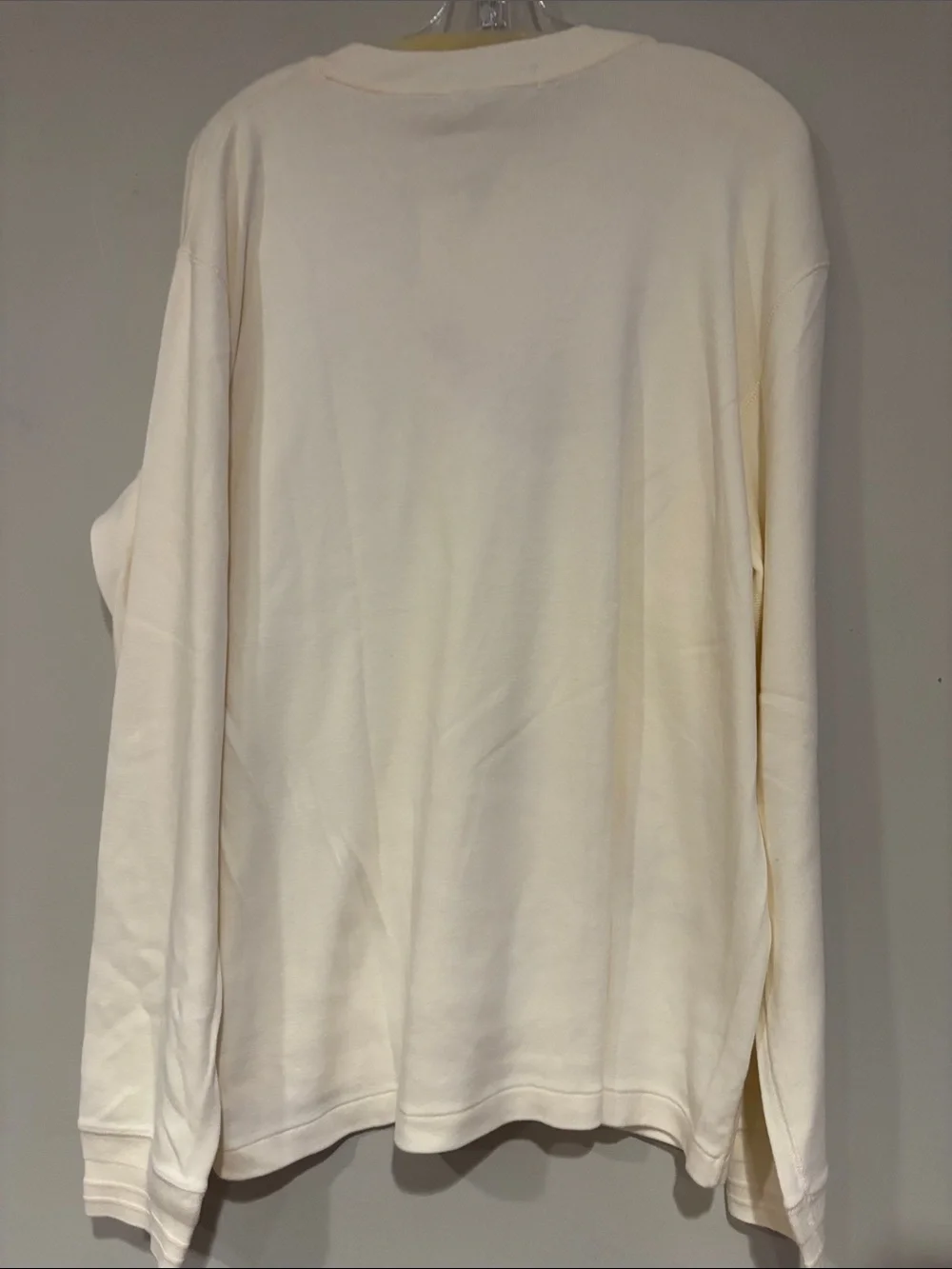 Polo by Ralph Lauren Key West Cream Long-Sleeve Henley with Red Marine Graphic